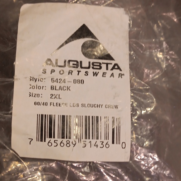 NEW! Augusta Sportswear Black Crew Neck Sweater - Picture 9 of 9